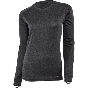 image:imageCarhartt Womens WBL132 Womens Base Force Heavyweight PolylWool CrewBlack Heather