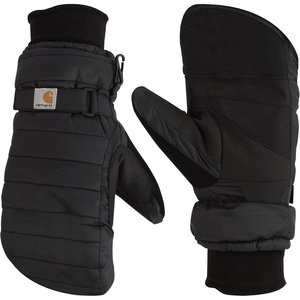 image:imageCarhartt Womens Waterproof Insulated Quilted Knit Cuff MittenBlack
