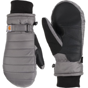 image:imageCarhartt Womens Waterproof Insulated Quilted Knit Cuff MittenCharcoal