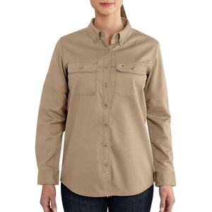 image:imageCarhartt Womens Womens FlameResistant Rugged Flex Twill ShirtKhaki
