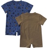 image:imageCarhartt Baby Boys Shortsleeve Pocket BodysuitBeige and Blue Outdoors Camping