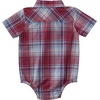 image:imageCarhartt Baby Boys Shortsleeve Pocket BodysuitCardinal Red Plaid
