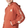 image:imageCarhartt Boys Long Sleeve Hooded SweatshirtBurnt Brick