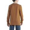 image:imageCarhartt Boys LongSleeve Logo Sleeve Pocket TShirt  Cotton Jersey  Midweight Cotton Is Soft Against The Skin But  Everyday WearCarhartt Brown