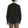 image:imageCarhartt Boys LongSleeve Logo Sleeve Pocket TShirt  Cotton Jersey  Midweight Cotton Is Soft Against The Skin But  Everyday WearCaviar Dark Black