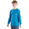 image:imageCarhartt Boys LongSleeve Logo Sleeve Pocket TShirt  Cotton Jersey  Midweight Cotton Is Soft Against The Skin But  Everyday WearDeep Water