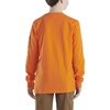 image:imageCarhartt Boys LongSleeve Logo Sleeve Pocket TShirt  Cotton Jersey  Midweight Cotton Is Soft Against The Skin But  Everyday WearExotic Orange