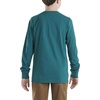 image:imageCarhartt Boys LongSleeve Logo Sleeve Pocket TShirt  Cotton Jersey  Midweight Cotton Is Soft Against The Skin But  Everyday WearShaded Spruce