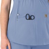 image:imageCarhartt Force Essentials Womens Henley Maternity Scrub TopCeil Blue