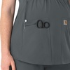 image:imageCarhartt Force Essentials Womens Henley Maternity Scrub TopPewter