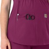 image:imageCarhartt Force Essentials Womens Henley Maternity Scrub TopWine