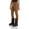 image:imageCarhartt Girls Fitted Utility Legging  Soft Cotton  Utility Legging With Side Piecings And Back Yoke  Everyday WearBrown