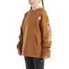 image:imageCarhartt Girls Hooded Sweatshirt  Polyester Blend  65Ounce 70 Cotton30 Polyester Printed Fleece  Everyday WearBrown