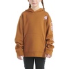 image:imageCarhartt Girls Hooded Sweatshirt  Polyester Blend  65Ounce 70 Cotton30 Polyester Printed Fleece  Everyday WearBrown