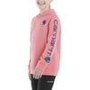 image:imageCarhartt Girls Hooded Sweatshirt  Polyester Blend  65Ounce 70 Cotton30 Polyester Printed Fleece  Everyday WearPink Lemonade