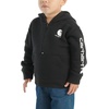 image:imageCarhartt Kids CA6273 LongSleeve HalfZip Sweatshirt  BoysCaviar Black  White
