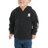image:imageCarhartt Kids CA6273 LongSleeve HalfZip Sweatshirt  BoysCaviar Black  White