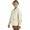 image:imageCarhartt Kids CA7108 LongSleeve Quilted Jersey Half Zip Sweatshirt  GirlsLight Beige