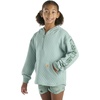 image:imageCarhartt Kids CA7108 LongSleeve Quilted Jersey Half Zip Sweatshirt  GirlsMed Green