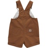 image:imageCarhartt Kids CM9748 Canvas Ruffle Front Shortall  GirlsCarhartt Brown
