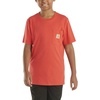 image:imageCarhartt Kids Short Sleeve Pocket TShirt Tee Shirt  100 Cotton  A Classic Pocket Tee Built Tough For Kids  Everyday WearBittersweet Red