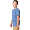 image:imageCarhartt Kids Short Sleeve Pocket TShirt Tee Shirt  100 Cotton  A Classic Pocket Tee Built Tough For Kids  Everyday WearBlue Horizon