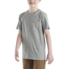 image:imageCarhartt Kids Short Sleeve Pocket TShirt Tee Shirt  100 Cotton  A Classic Pocket Tee Built Tough For Kids  Everyday WearCharcoal Heather Grey
