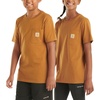 image:imageCarhartt Kids Short Sleeve Pocket TShirt Tee Shirt  100 Cotton  A Classic Pocket Tee Built Tough For Kids  Everyday WearClassic Brown