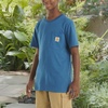 image:imageCarhartt Kids Short Sleeve Pocket TShirt Tee Shirt  100 Cotton  A Classic Pocket Tee Built Tough For Kids  Everyday WearDeep Lagoon