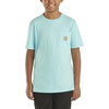 image:imageCarhartt Kids Short Sleeve Pocket TShirt Tee Shirt  100 Cotton  A Classic Pocket Tee Built Tough For Kids  Everyday WearGulf Blue