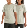 image:imageCarhartt Kids Short Sleeve Pocket TShirt Tee Shirt  100 Cotton  A Classic Pocket Tee Built Tough For Kids  Everyday WearHeather Grey