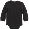 image:imageCarhartt LongSleeve Pocket Bodysuit  100 Cotton  Made From Breathable 100 Cotton Jersey  Easy ChangesCaviar Dark Black