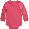 image:imageCarhartt LongSleeve Pocket Bodysuit  100 Cotton  Made From Breathable 100 Cotton Jersey  Easy ChangesPink Lemonade