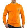 image:imageCarhartt Mens Force Relaxed Color Enhanced LS TShirtBright Orange