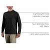image:imageCarhartt Mens Force Sun Defender Lightweight LongSleeve Hooded Logo Graphic TShirtBlack