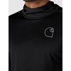 image:imageCarhartt Mens Force Sun Defender Lightweight LongSleeve Hooded Logo Graphic TShirtBlack