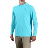 image:imageCarhartt Mens Force Sun Defender Lightweight LongSleeve Hooded Logo Graphic TShirtGulf Blue
