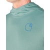 image:imageCarhartt Mens Force Sun Defender Lightweight LongSleeve Hooded Logo Graphic TShirtHarbor Teal Heather