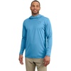 image:imageCarhartt Mens Force Sun Defender Lightweight LongSleeve Hooded Logo Graphic TShirtHorizon Blue Heather