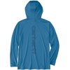 image:imageCarhartt Mens Force Sun Defender Lightweight LongSleeve Hooded Logo Graphic TShirtHorizon Blue Heather