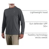 image:imageCarhartt Mens Force Sun Defender Lightweight LongSleeve Hooded Logo Graphic TShirtSteel