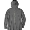 image:imageCarhartt Mens Force Sun Defender Lightweight LongSleeve Hooded Logo Graphic TShirtSteel