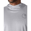 image:imageCarhartt Mens Force Sun Defender Lightweight LongSleeve Hooded Logo Graphic TShirtSteel Heather