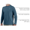 image:imageCarhartt Mens Force Sun Defender Lightweight LongSleeve Hooded Logo Graphic TShirtStorm Blue Heather