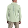 image:imageCarhartt Mens Force Sun Defender Lightweight LongSleeve Hooded Logo Graphic TShirtTender Greens