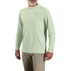 image:imageCarhartt Mens Force Sun Defender Lightweight LongSleeve Hooded Logo Graphic TShirtTender Greens