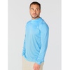 image:imageCarhartt Mens Force Sun Defender Lightweight LongSleeve Hooded Logo Graphic TShirtTranquil Blue Heather