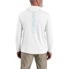 image:imageCarhartt Mens Force Sun Defender Lightweight LongSleeve Hooded Logo Graphic TShirtWhite