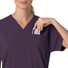 image:imageCarhartt Scrubs C13110 Womens Force CrossFlex Modern Fit Oversized VBlack Plum