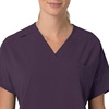 image:imageCarhartt Scrubs C13110 Womens Force CrossFlex Modern Fit Oversized VBlack Plum